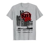 Kiss - Detroit Rock City Landscape Camiseta, Hombre, Gris Jaspeado, 5XL