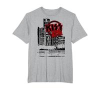 Kiss - Detroit Rock City Landscape Camiseta, Hombre Tallas Grandes, Gris Jaspeado, 3X Alto