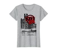 Kiss - Detroit Rock City Landscape Camiseta, Mujer, Gris Jaspeado, XS