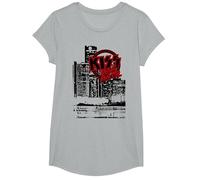 Kiss - Detroit Rock City Landscape Camiseta, Niñas, Gris Jaspeado, M