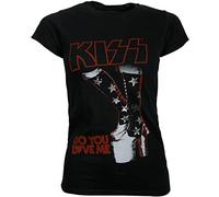 Kiss Do You Love Me - Camiseta para mujer, color negro Negro M