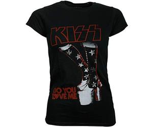 Kiss Do You Love Me - Camiseta para mujer, color negro Negro M