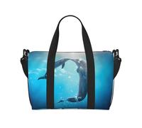 Kiss Dolphin Tale - Bolsa de viaje estampada para fin de semana para adultos, adecuada para viajes, camping, picnics