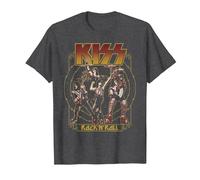 Kiss - El Cielo está en Llamas Camiseta, Hombre, Jaspeado Oscuro, M