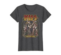 Kiss - El Cielo está en Llamas Camiseta, Mujer, Jaspeado Oscuro, M
