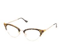 KISS EXPLOSIVE Gafas de Vista Mujer - Montura Cat Eye de Metal Dorado & Policarbonato Negro - Diseño Elegante con Detalles Refinados - Estilo Sofisticado para Looks Chic & Glamurosos