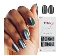 KISS Gel Fantasy Dial Me - 28 uñas postizas de calidad de salón de belleza, 2 g de pegamento para uñas, 1 palito de manicura, 1 minilima