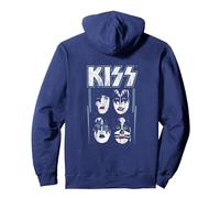 Kiss Hard Rock Music Band Made For Lovin' You by Rock Off Sudadera con Capucha, Unisex para Adultos, Azul Marino, XL