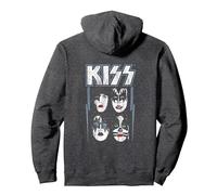 Kiss Hard Rock Music Band Made For Lovin' You by Rock Off Sudadera con Capucha, Unisex para Adultos, Jaspeado Oscuro, XL