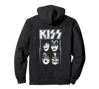 Kiss Hard Rock Music Band Made For Lovin' You by Rock Off Sudadera con Capucha, Unisex para Adultos, Negro, XXL