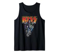 Kiss Hard Rock Music Band Neon Band by Rock Off Camiseta sin Mangas