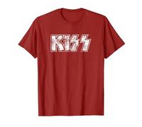 Kiss Hard Rock Music Band Vintage Logo by Rock Off Camiseta, Hombre, Arándano, S