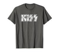 Kiss Hard Rock Music Band Vintage Logo by Rock Off Camiseta, Hombre, Asfalto, 6XL