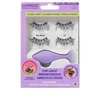 KISS imPRESS Kit de pestañas en tira preencoladas 03 Classy Wispy (2 pares)