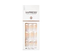 KISS ImPRESS - Manicura a presión, Believe, cuadrada de longitud corta, con tecnología PureFit, incluye almohadilla de preparación, mini lima, palo de cutícula y 30 uñas postizas