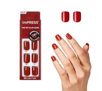 KISS Impress - Manicura de color a presión, color rojo o no