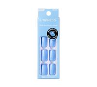 Kiss Impress No Glue Mani 30 PCS Presione en las uas Diseo de colocacin de mediana Nail Solid Sody Blue Peel y Presione Fcil Aplicar herramie
