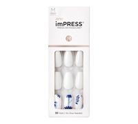 Kiss Impress No Glue mani Presione en las uas Diseo Tye Dye 'La forma blanca de atad medianos incluye 30 uas