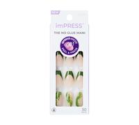 Kiss Impress No Glue Mani Press-On Nails Design 'Ballerina' Neutral/Green Medium Size La forma de atad incluye 30 uas Instrucciones de almohadi