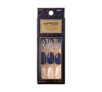 Kiss Impress Press-On Manicure Couture Collection Luna Medium Coffin Forma incluye 24 uas Padt 1 Manicure Stick 1 Mini Archivo