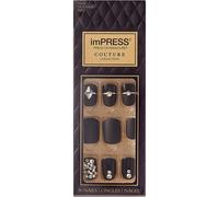 KISS imPRESS Press-On Nails Couture Collection Kit de manicura Lavish adhesivo sper adherente patentado 30 uas postizas con 12 uas decorativas