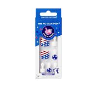 KISS imPRESS - Uñas a presión sin pegamento, diseño "Need a Vacation", rojo oscuro, tamaño corto, forma cuadrada, incluye 24 uñas, almohadilla de preparación, hoja de instrucciones, 1 palo de manicura