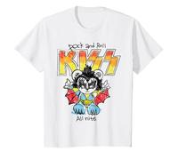 Kiss - In The Lines Camiseta, Niños, Blanco, 8 años