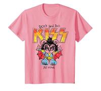 Kiss - In The Lines Camiseta, Niños, Rosado, 10 años