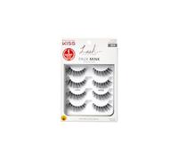 KISS Lash Couture Faux Mink False Eyelashes Multipack, ‘Jubilee’, 10mm, Multiple Lengths, Reusable, Cruelty Free, Vegan, Exclusive Knot-Free Lash Band, 4 Pairs