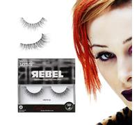 Kiss Lash Couture Rebel Collection Fannesshes 'Smedged' 14 mm incluye 1 par de lentes de contacto de pestaas amigables con las pestaas de tiras reu