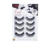 Kiss Lash Couture Triple Push Up Collection Multipack Volume 3D Eyelashes con tecnologa de diseo triple Multi-angles y longitudes Estilo reutilizab