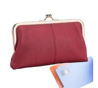 Kiss Lock Coin Bolse for Women - Clasp Coin Monedero, PU PAUSH PETTURA | Puerta de la Tarjeta de Gran Capacidad, Embrague de Bloqueo de Besos Vintage, Uso de Billetera Elegante y Accesorios de p