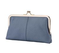 Kiss Lock Coin Purse, Coin Purse Wallet, PU Leather coin Purse, Large Capacity Coin Holder, PU Leather Kiss Lock Moneda Purse Large Capacity Coin Purse for Crédit Cards and Cash, azul, Se référer au
