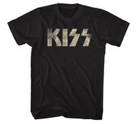 KISS - Logo - Americano Classics - Negro Adulto Camiseta Manga Corta