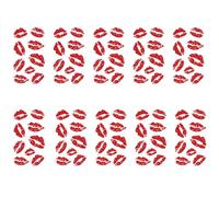 Kiss Mark Tattoos temporales 10 hojas impermeables Tatuajes de besos duraderos Transferencia de agua Tatto de labio rojo para la cara, tatuaje falso del cuerpo para el día de San Valentín Halloween