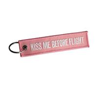 Kiss Me antes de vuelo etiqueta para equipaje/Llavero/alta calidad, rosa (Rosa) - AVM-KISS-PINK