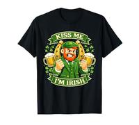 Kiss Me I’m Irish Funny Leprechaun Beer St. Patrick’s Day Camiseta