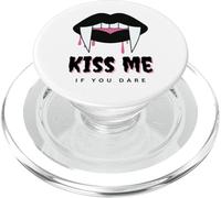 Kiss Me If You Dare Halloween Vampire Fangs PopSockets PopGrip para MagSafe