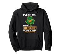 Kiss Me I'm A Dentist with Shamrock St Patricks Day Sudadera con Capucha
