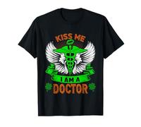 Kiss Me I'm A Doctor Lucky Charm Shamrock St Patricks Day Camiseta