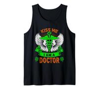 Kiss Me I'm A Doctor Lucky Charm Shamrock St Patricks Day Camiseta sin Mangas