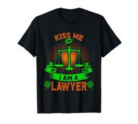 Kiss Me I'm A Lawyer Lucky Charm Shamrock St Patricks Day Camiseta