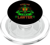 Kiss Me I'm A Lawyer Lucky Charm Shamrock St Patricks Day PopSockets PopGrip para MagSafe