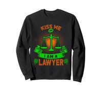 Kiss Me I'm A Lawyer Lucky Charm Shamrock St Patricks Day Sudadera