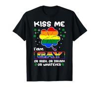 Kiss Me I'm Gay Or Irish Or Drunk LGBT St Patricks Day Camiseta