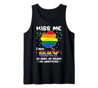 Kiss Me I'm Gay Or Irish Or Drunk LGBT St Patricks Day Camiseta sin Mangas