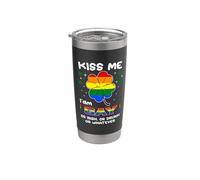 Kiss Me I'm Gay Or Irish Or Drunk LGBT St Patricks Day Vaso térmico de acero inoxidable de doble pared