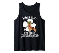 Kiss Me I'm German Shepherd Dog Shamrock St Patricks Day Camiseta sin Mangas