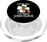 Kiss Me I'm German Shepherd Dog Shamrock St Patricks Day PopSockets PopGrip para MagSafe
