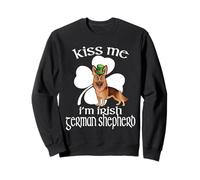 Kiss Me I'm German Shepherd Dog Shamrock St Patricks Day Sudadera